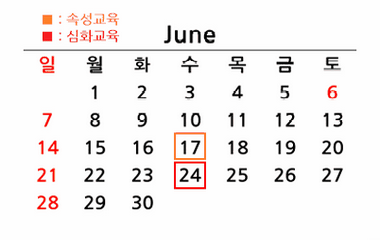 25년 8월 온라인 교육 일정