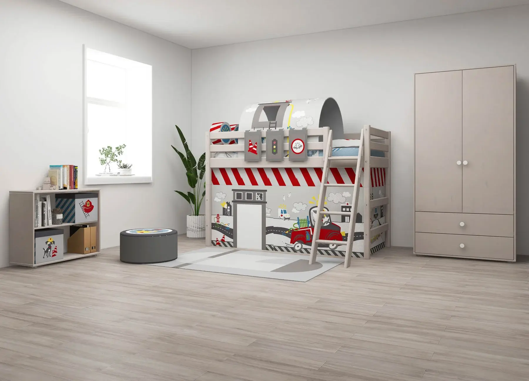 Letto elevato Classic scala inclinata