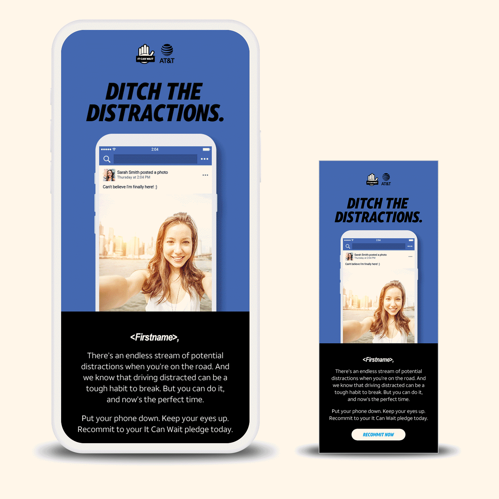 AT&T It Can Wait Email - Ditch the Distractions