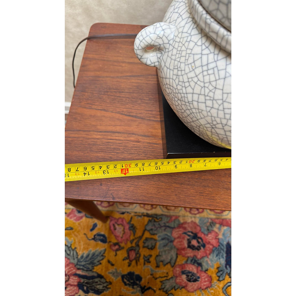 Thumbnail: A Vintage Chinese Crackled Glazed Censer Converted in Table Lamp