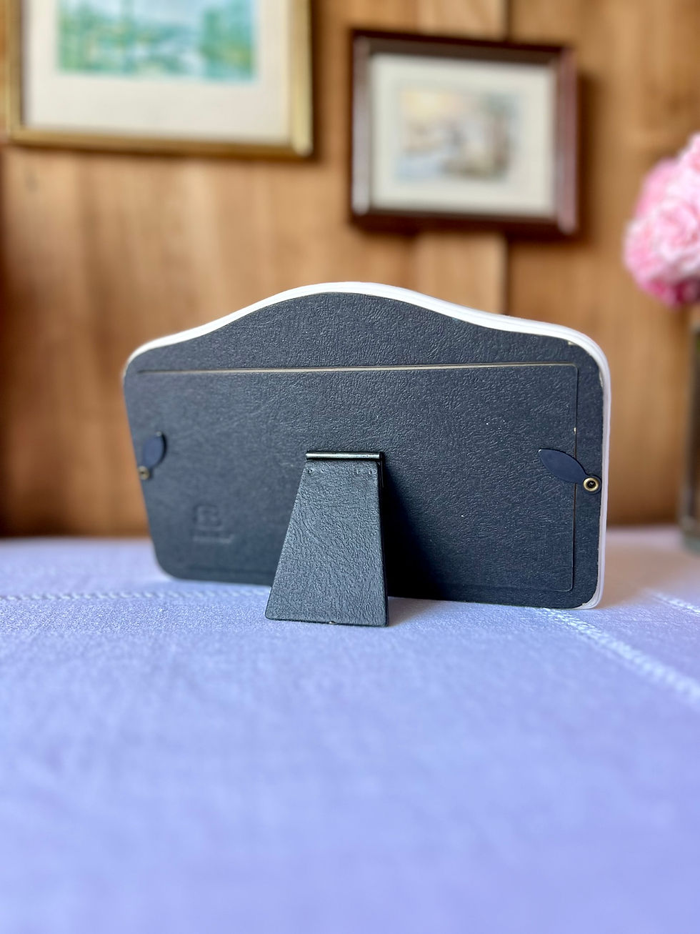 Miniature : Cadre à poser en céramique blanche – décor floral & trois vues