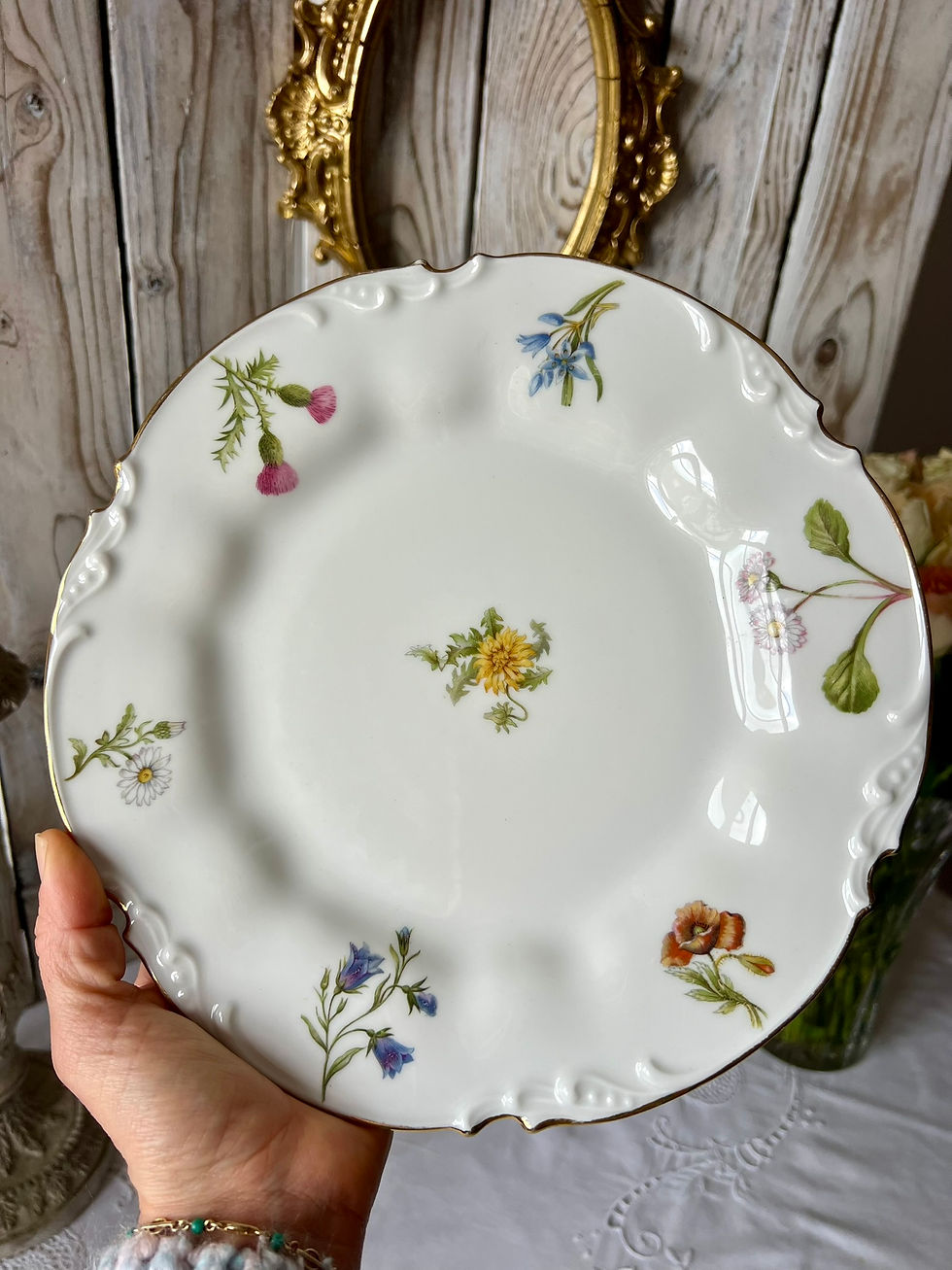 Assiette ancienne porcelaine fine de Limoges