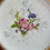 Miniature : Plat rond ancien décor froral en porcelaine de Limoges