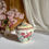 Miniature : Pot couvert ancien en porcelaine anglaise Minton – décor floral polychrome