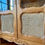 Miniature : Vitrine ancienne en bois clair, portes vitrées et cannage