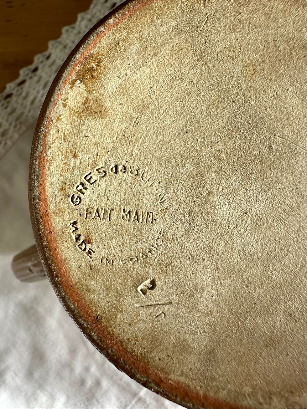 Miniature : Pichet ancien en grès – fait main – Grès d’Oise, France