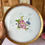 Miniature : Plat rond ancien décor froral en porcelaine de Limoges