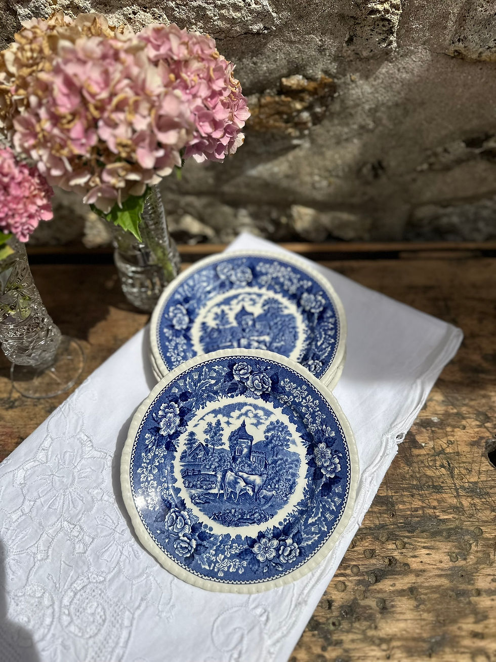 Miniature : tasse ancienne, tasse à thé, faïence anglaise, Adams England, English Scenic, St