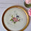Miniature : Plat rond ancien décor froral en porcelaine de Limoges