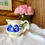Miniature : Broc ancien Sarreguemines – modèle Romantic – décor bleu