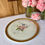 Miniature : Plat rond ancien décor froral en porcelaine de Limoges