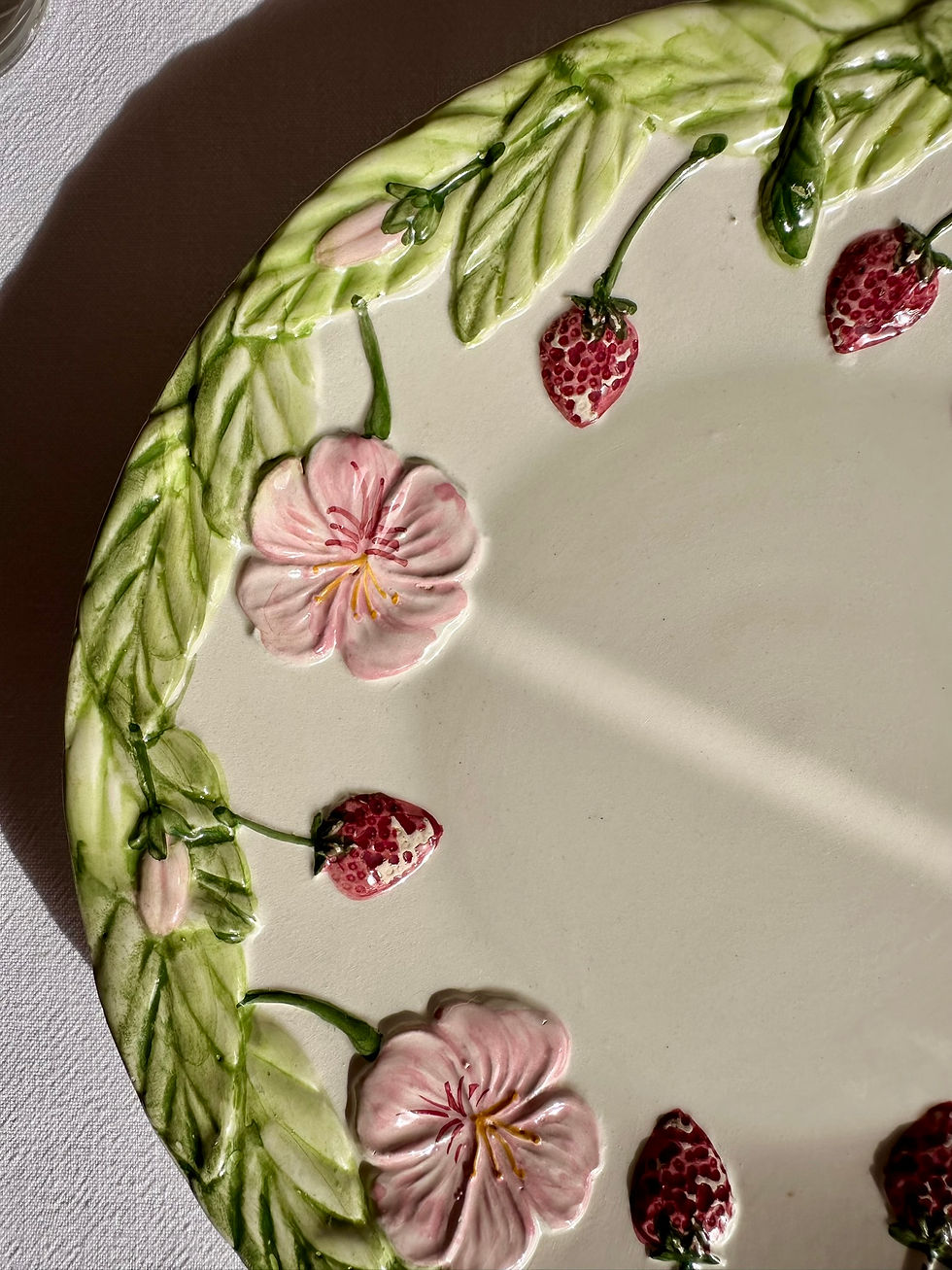 Miniature : Égouttoir à fraises en barbotine – Francesco Guarino