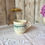 Miniature : Tasse ancienne à décor floral vert (vendue à l’unité)
