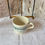 Miniature : Tasse ancienne à décor floral vert (vendue à l’unité)