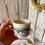 Miniature : Tasse ancienne à décor floral vert (vendue à l’unité)
