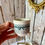 Miniature : Tasse ancienne à décor floral vert (vendue à l’unité)
