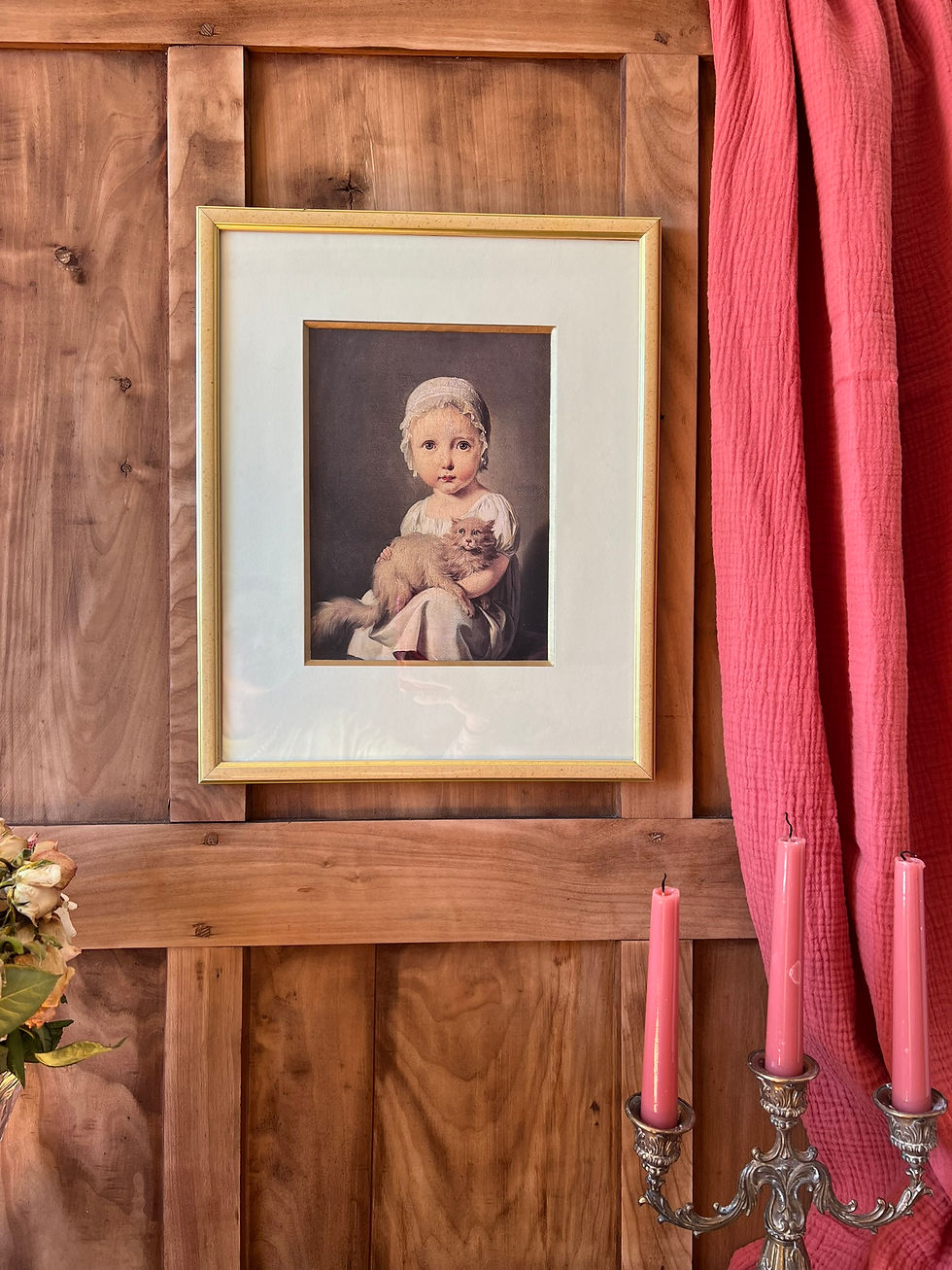 Portrait ancien encadré – "Gabrielle Arnault"