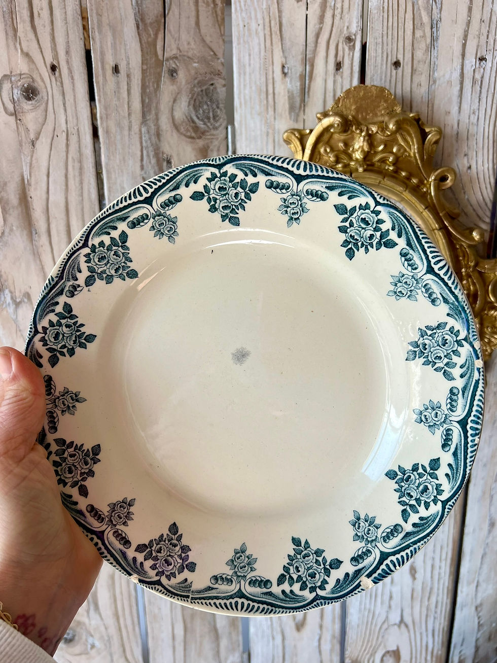 Assiette ancienne en Terre de fer Boulenger & Cie