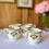 Miniature : Tasse à café ancienne Gien – modèle Moustiers Olérys – décor floral