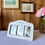 Miniature : Cadre à poser en céramique blanche – décor floral & trois vues