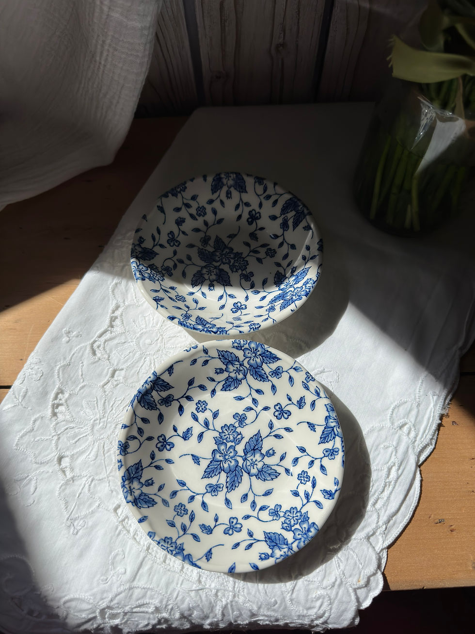 Miniature : Duo de bols anglais anciens Grindley « Bouquet » – Décor floral bleu
