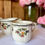 Miniature : Tasse à café ancienne Gien – modèle Moustiers Olérys – décor floral