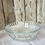 Miniature : Saladier ancien en verre moulé transparent – décor ciselé floral et géométrique