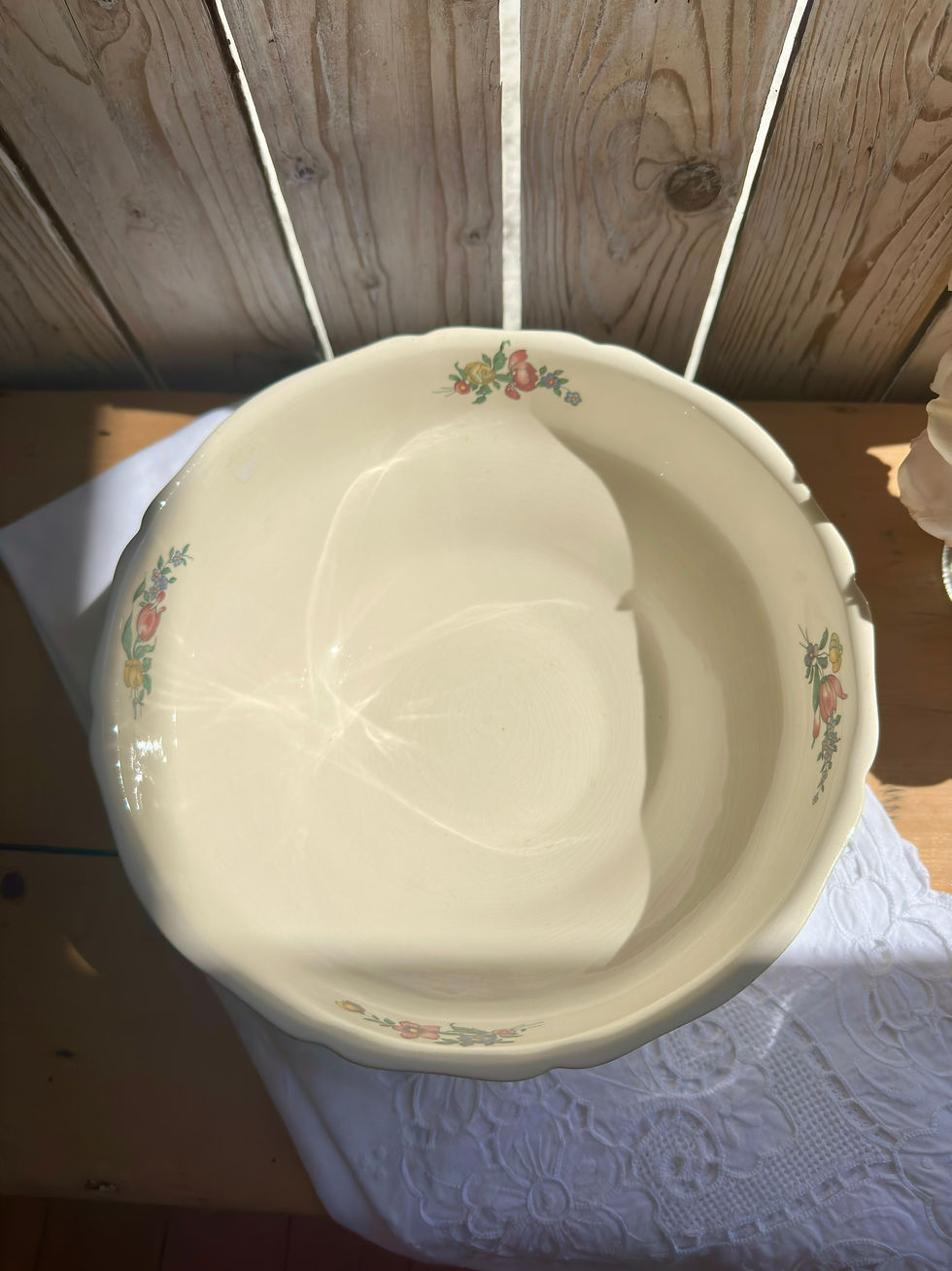 Miniature : Saladier ancien Villeroy & Boch – décor floral romantique