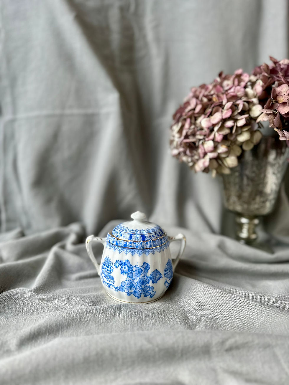 Sucrier ancien Tuppack – modèle "China Blau" (Tiefenfurt)