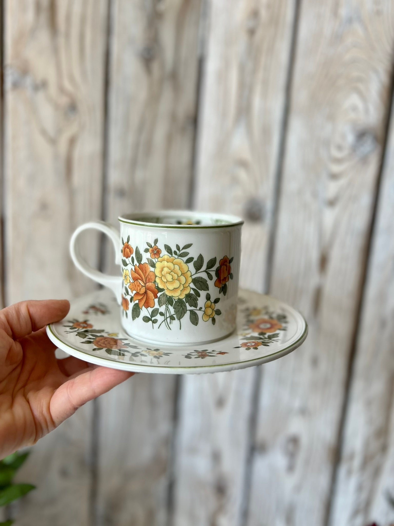 Tasse et soucoupe vintage Villeroy & Boch « Summer Day » – Porcelaine allemande
