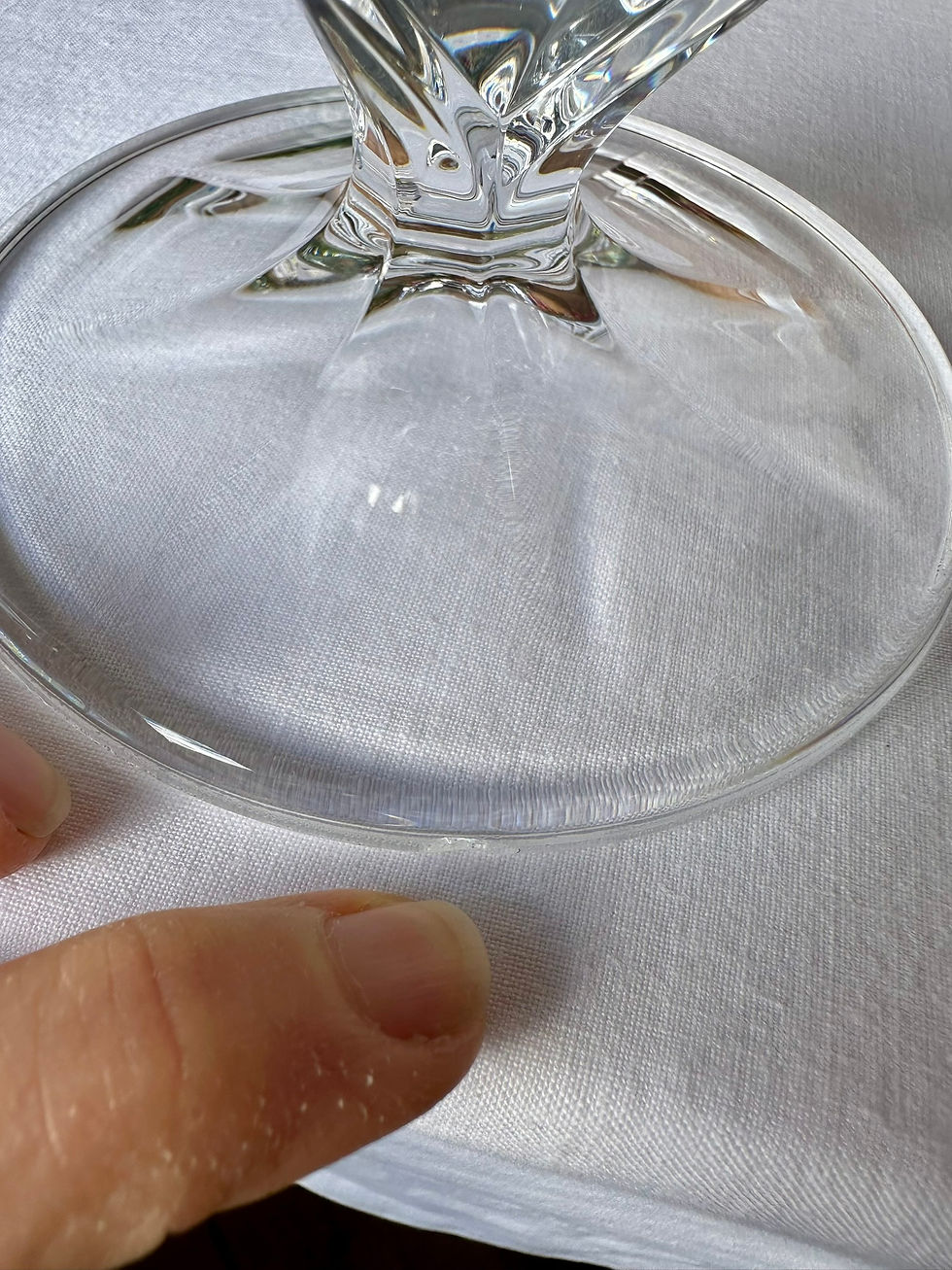 Miniature : Lot de deux bougeoirs en cristal taillé – Cristal d’Arques