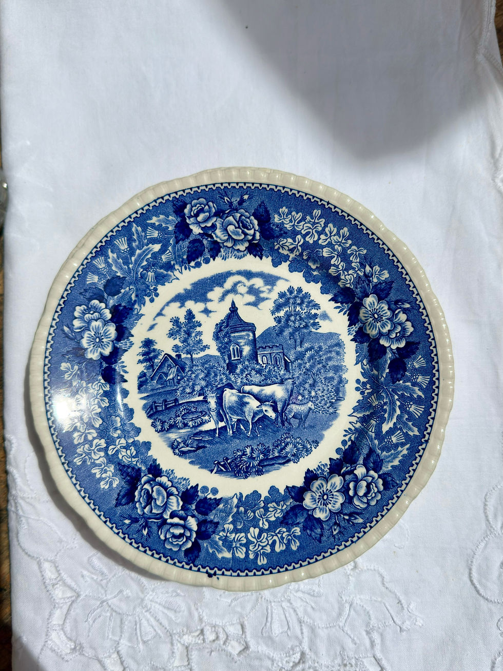 Miniature : tasse ancienne, tasse à thé, faïence anglaise, Adams England, English Scenic, St