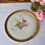 Miniature : Plat rond ancien décor froral en porcelaine de Limoges