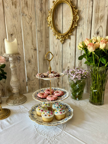 Présentoir À Gâteaux À 3 Étages En Porcelaine Vintage, Vert Support Gateau Pour Dessert, Gâteaux