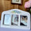 Miniature : Cadre à poser en céramique blanche – décor floral & trois vues