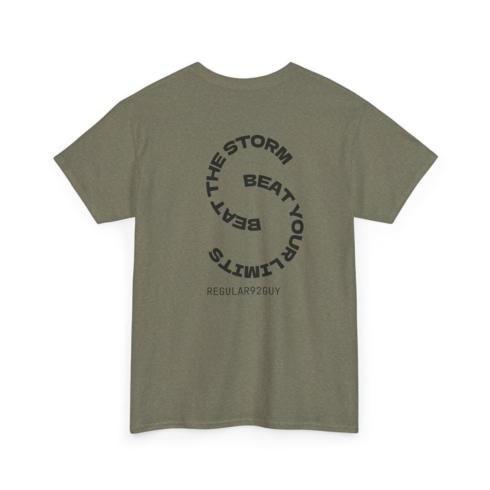 Thumbnail: T-Shirt — 'Beat Your Limits' Circular Graphic Tee 