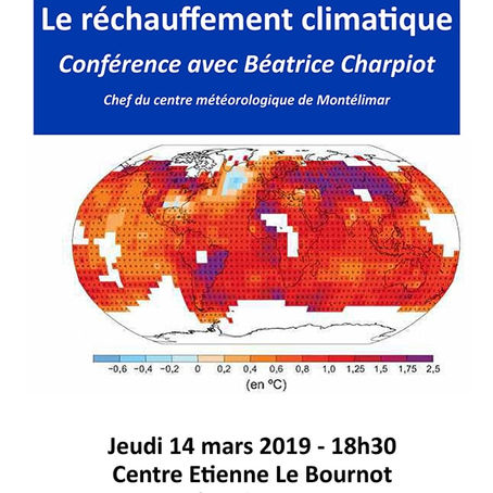 Le réchauffement climatique – Conférence avec Béatrice Charpiot – Carrefour Laïque d’Aubenas