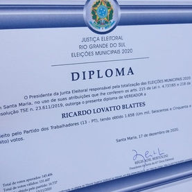 Vereador oficialmente diplomado