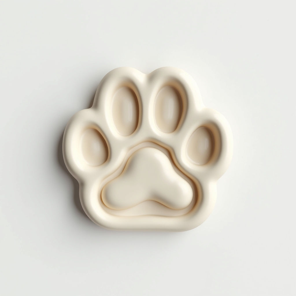 Soft Clay Paw Print