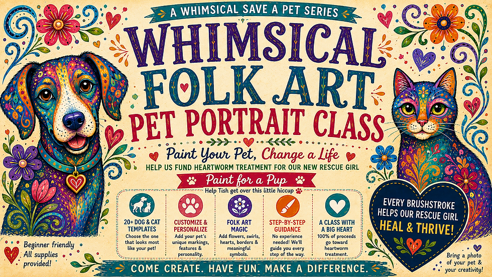 Folk Art Pet Portrait