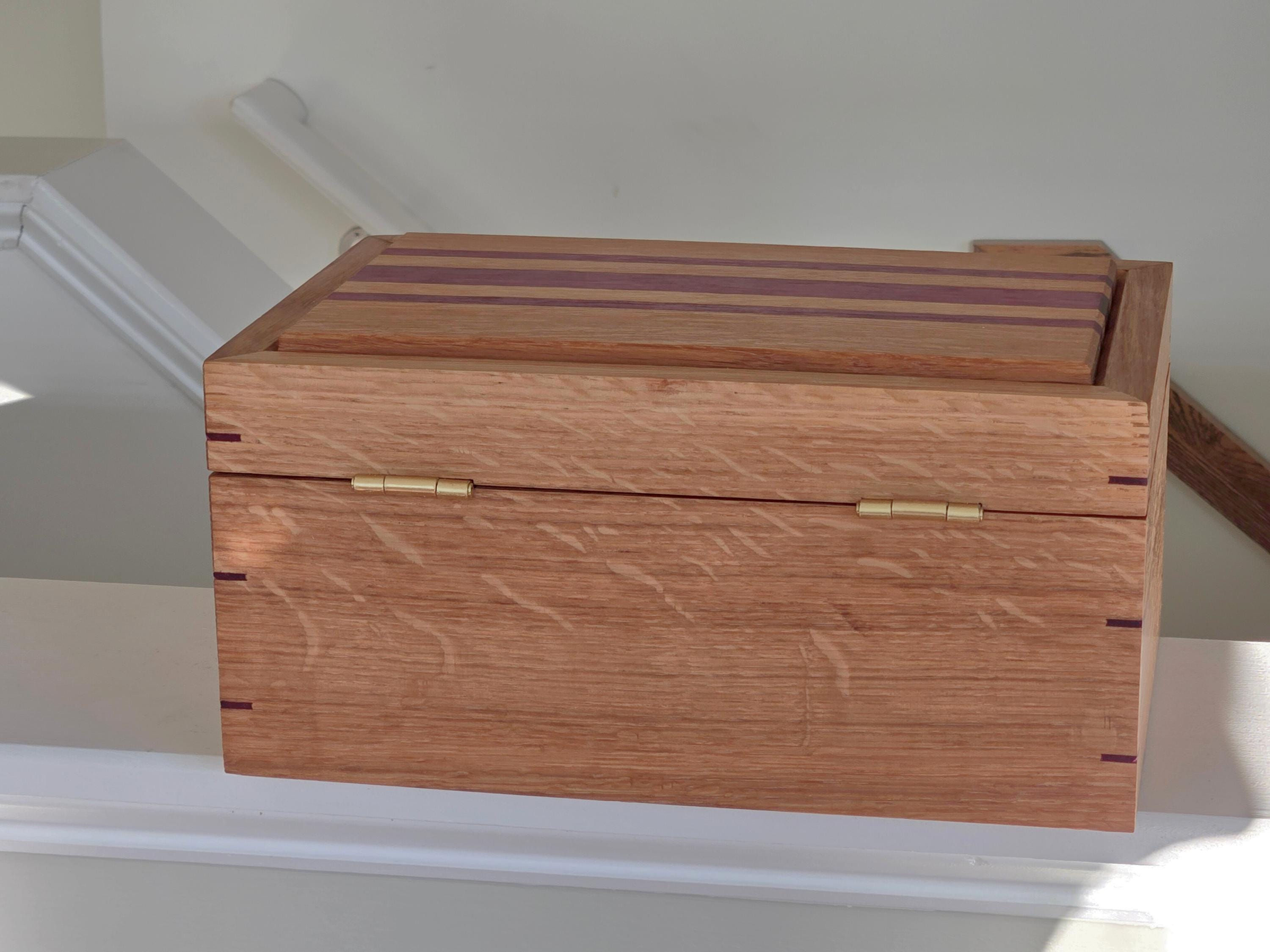 White Oak and Purpleheart Keepsake Box