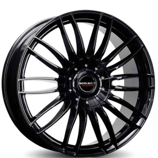 Borbet CW3 Black Glossy / Sterling silver