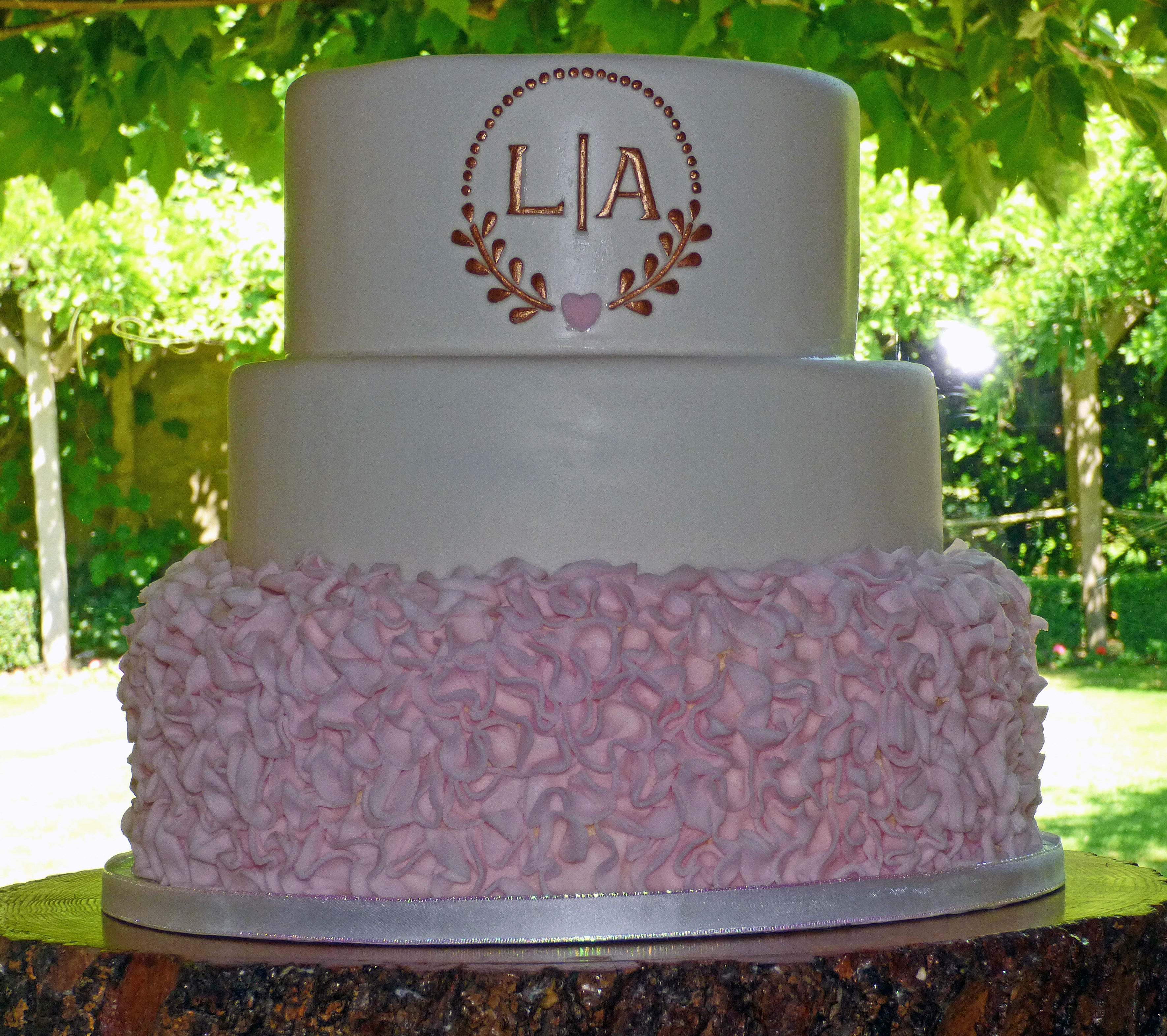 Pale Pink Ruffle Cake