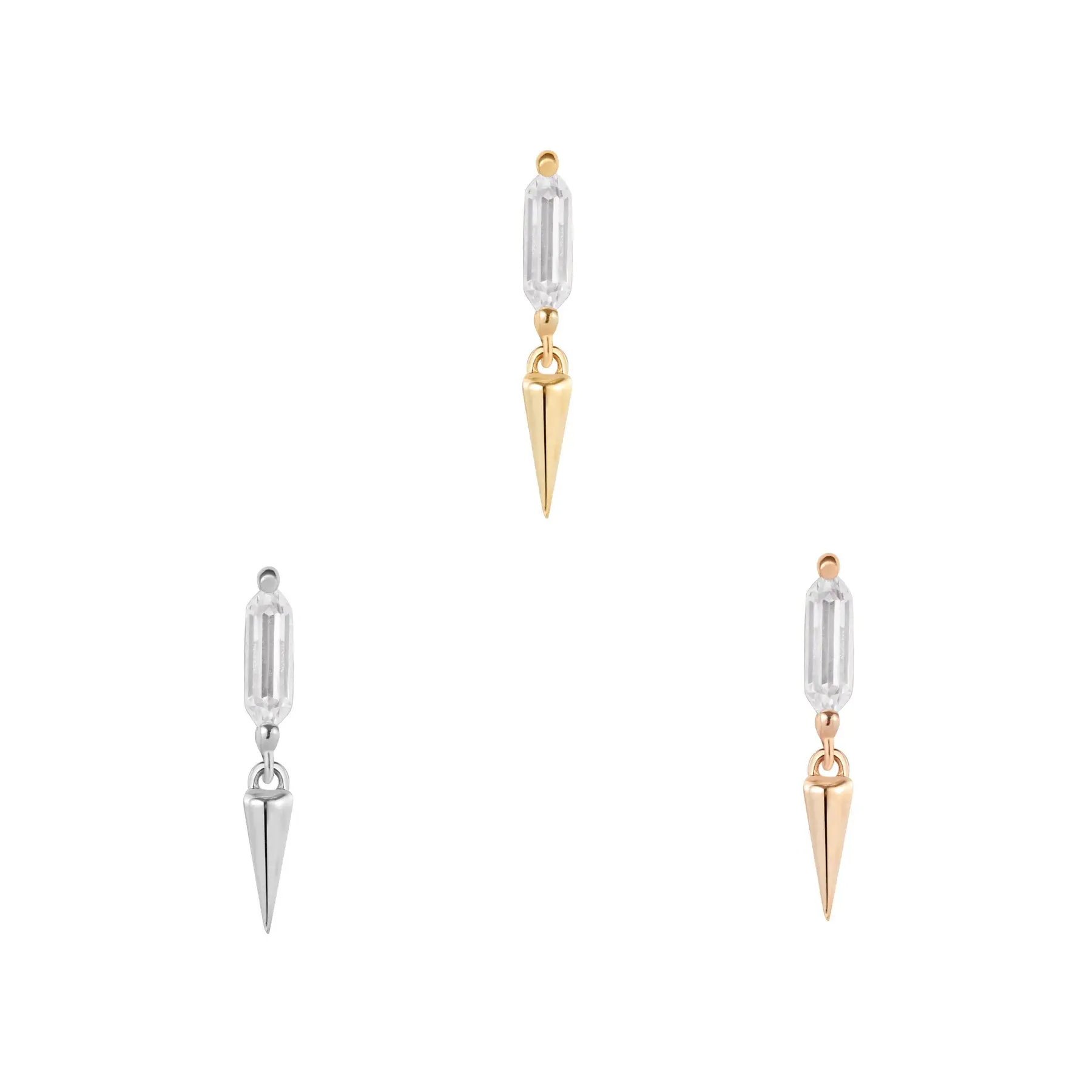 Musea with White CZ - Threadless End