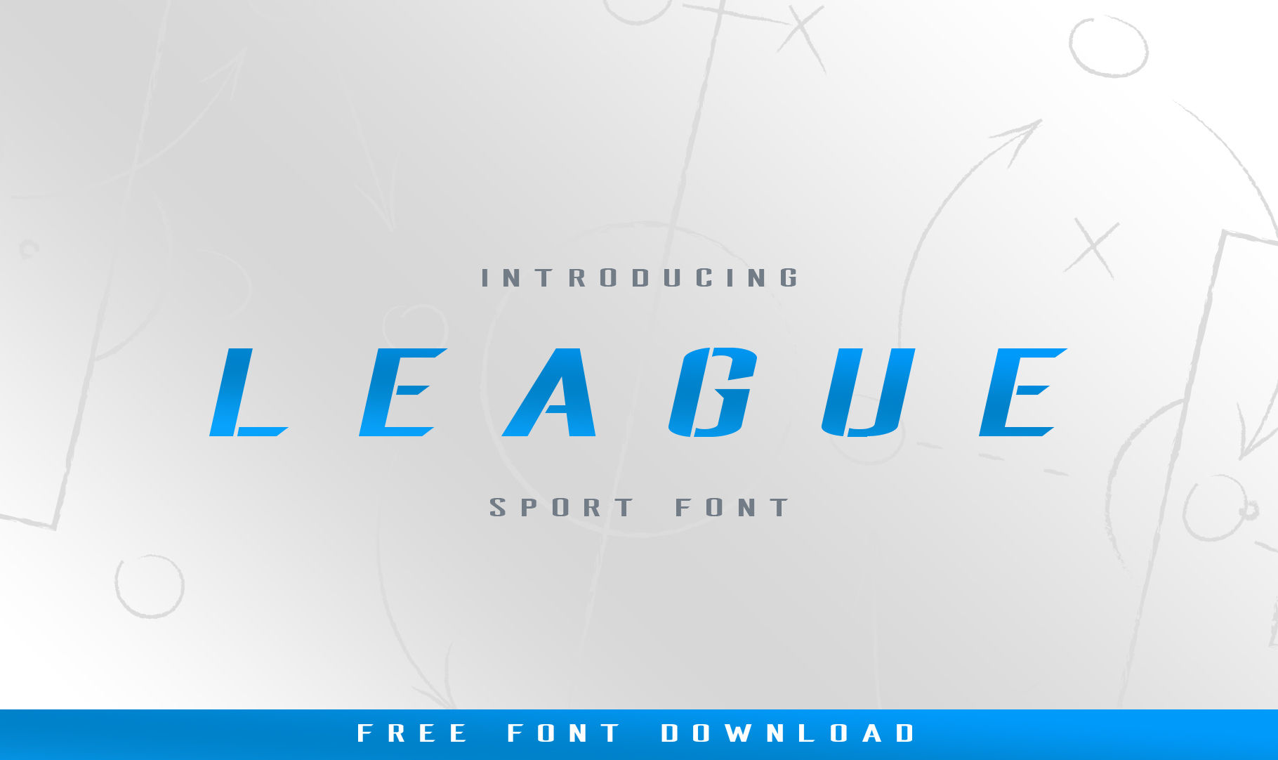 FREE League Stencil Italic Typeface