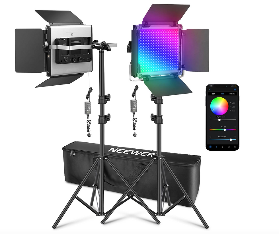 NEEWER 660 PRO II RGB LED Video Light with App Control & Tripod Stand Kit