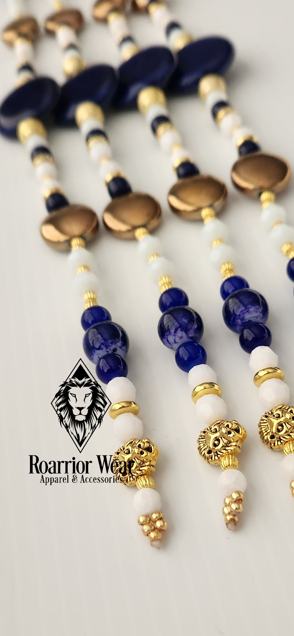 Thumbnail:  Royal Blue, White and Gold Tassels