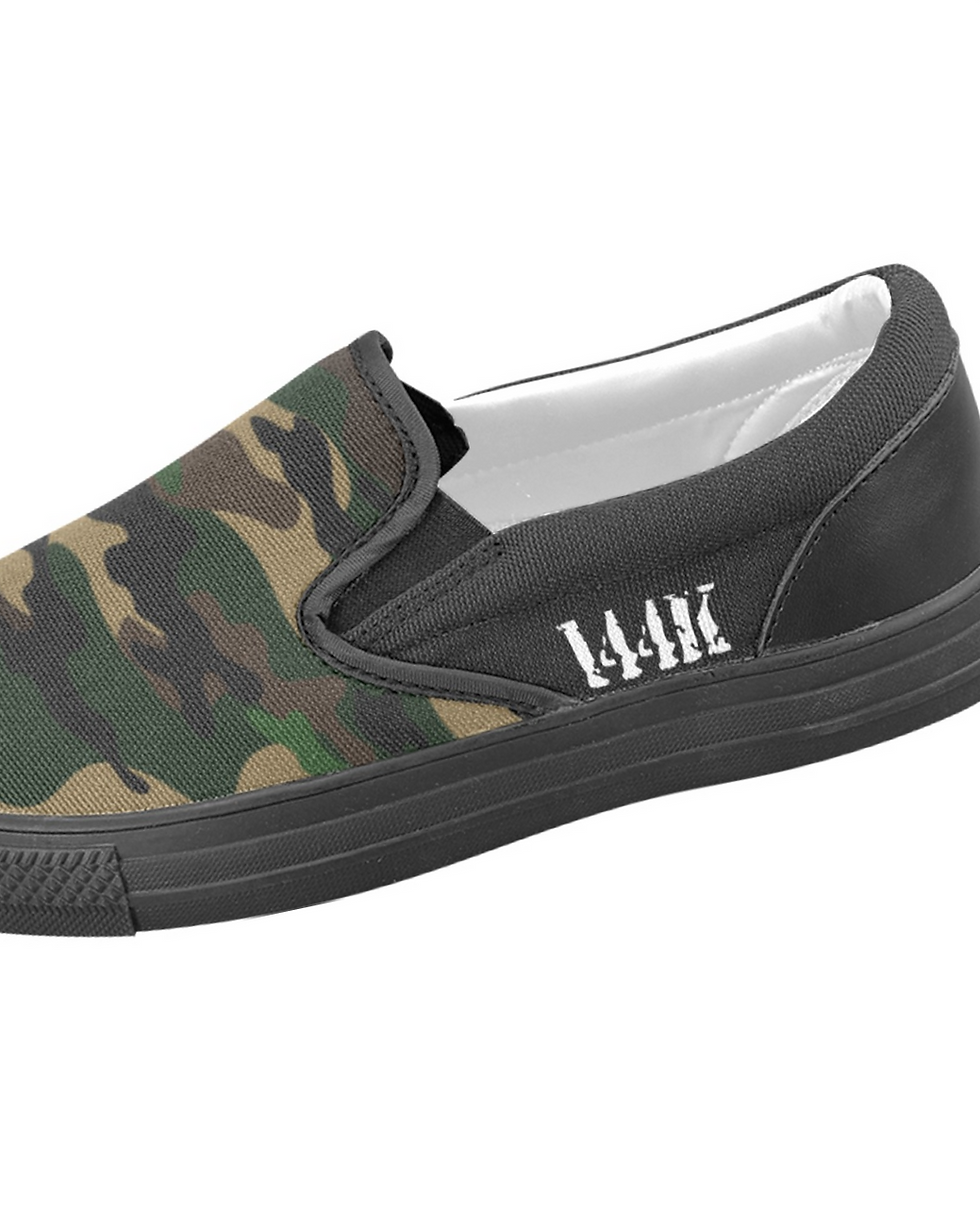 Thumbnail: Men Camo Black Color block Classic slip-on