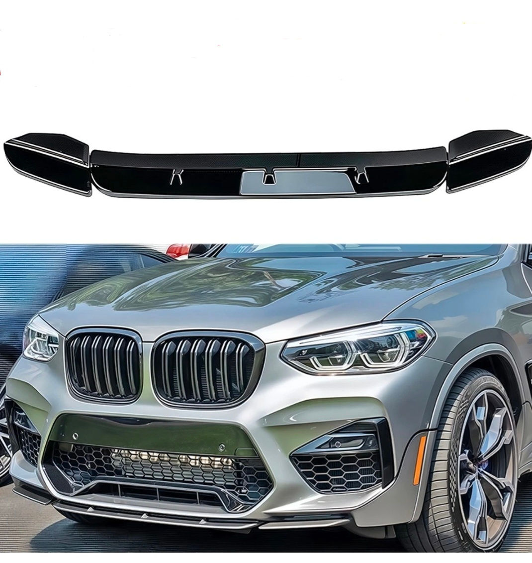 Front Bumper Lip Splitter For BMW X3M X4M 2018-2021F97 F98 competition Glossy Bl