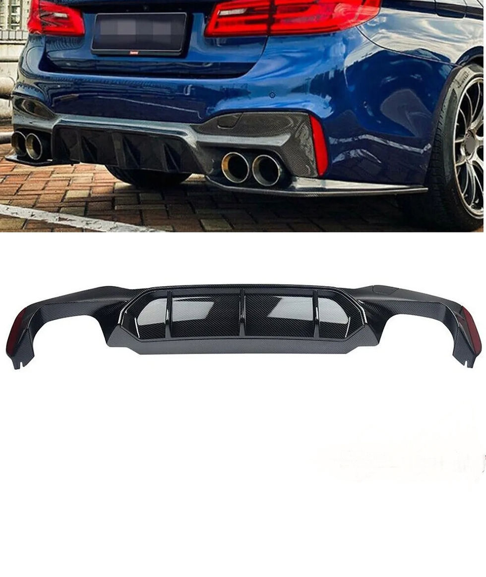 For BMW G30 Rear Bumper Diffuser Lip M5 Style Carbon Fiber Look M Sport 17-23